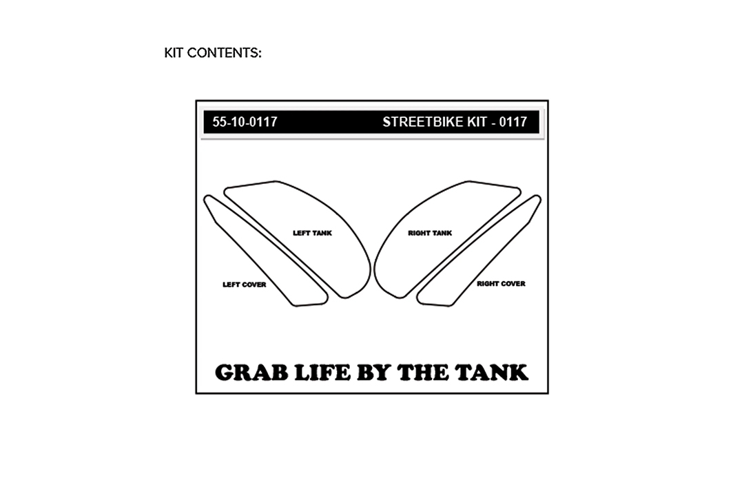 Stompgrip hybrid, Volcano, für Kawasaki Z800, 2013-2016