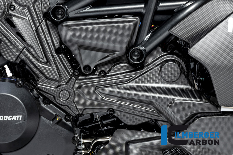 Ilmberger Carbon Zahnriemenabdeckung horizontaler Zylinder, matt, Ducati Diavel 1260 , 2019-