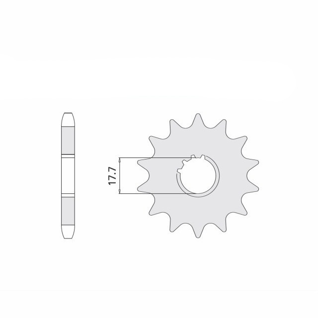 DID Kettensatz mit 428VX Kette, Farbe standard, für Yamaha TZR125, Typ 4FL, Modelljahr 1997-1999