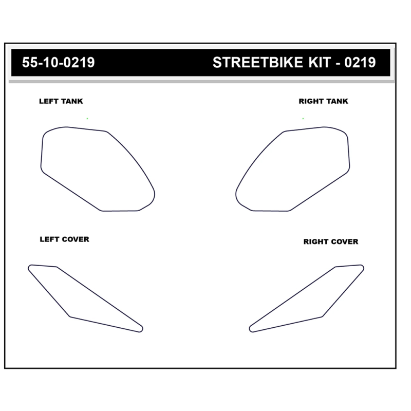 Stompgrip Tank Pad schwarz, Icon, für Kawasaki Ninja 500, Z 500, 2024-2026