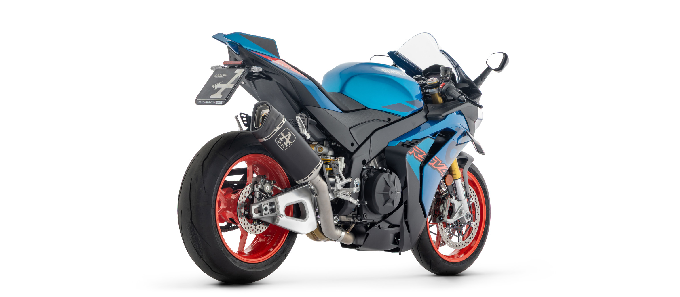 ARROW Racing-Auspuff PISTA DARK mit Titan Zwischenrohr für Aprilia RSV4 1100 Factory 2021-, Tuono V4 2025-