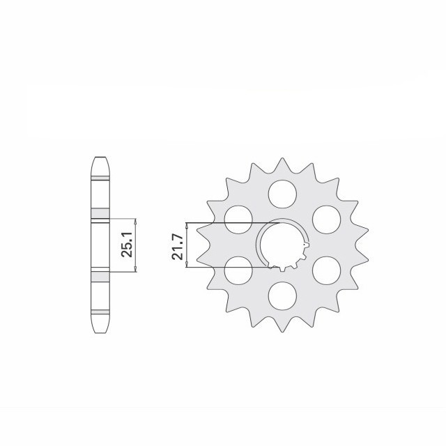 Ritzel, 17 Zähne, Teilung 530