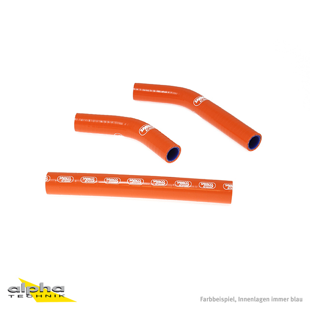 SAMCO SPORT Siliconschlauch Kit orange für KTM SX250 XC250 XC300 Modelljahr 2007-2010