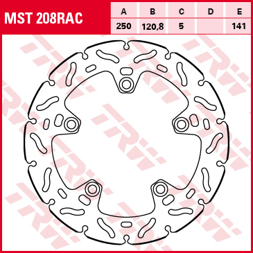 TRW Bremsscheibe Sportiv starr MST208RAC