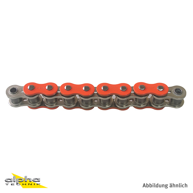 Kette ENUMA MVXZ-2 525, ideale OEM-Ersatzkette - 122 Glieder - Farbe Orange