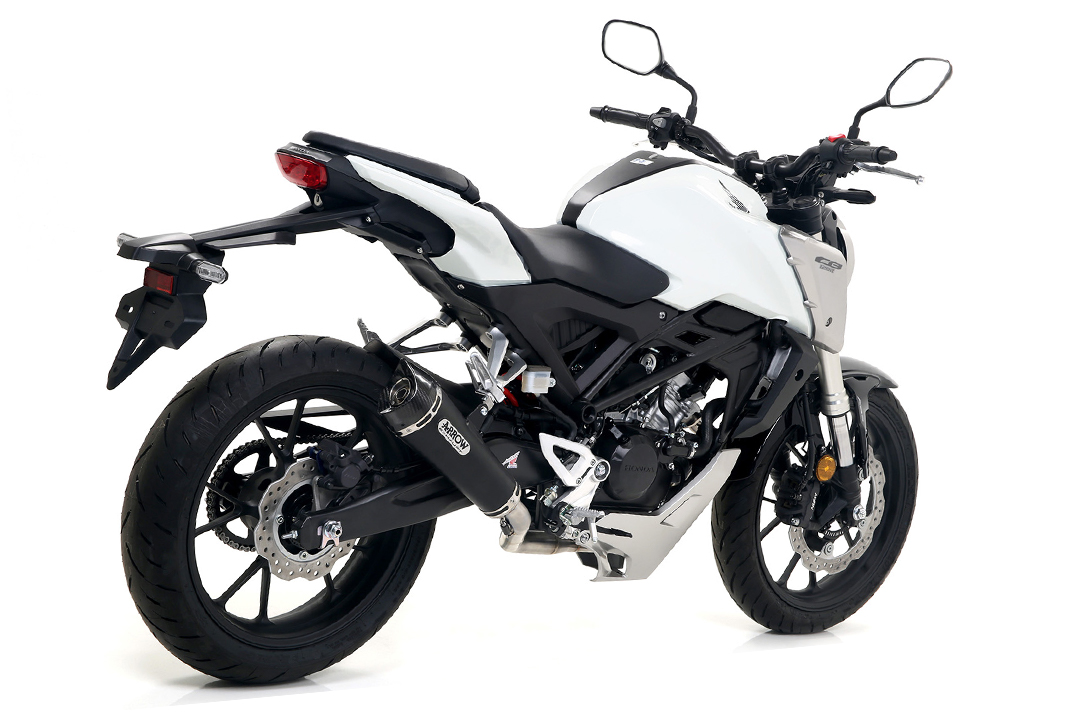 ARROW Auspuff DARK X-KONE für Honda CB125R 2018-, Edelstahl schwarz (Nur mit ARROW Krümmer)