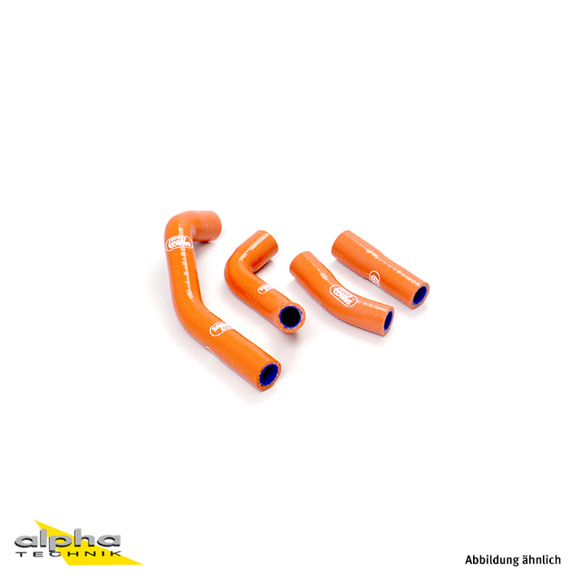 SAMCO SPORT Siliconschlauch Kit orange für KTM 125 Duke 125 RC 200 Duke Modelljahr 2011-2016