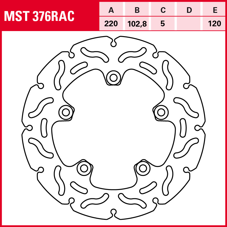 TRW Bremsscheibe Sportiv starr MST376RAC