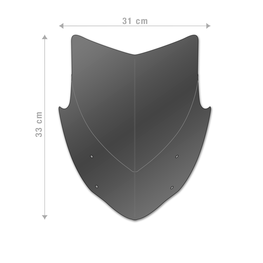 Barracuda Windschild Aerosport Plexiglas für Kawasaki Z900 2025-