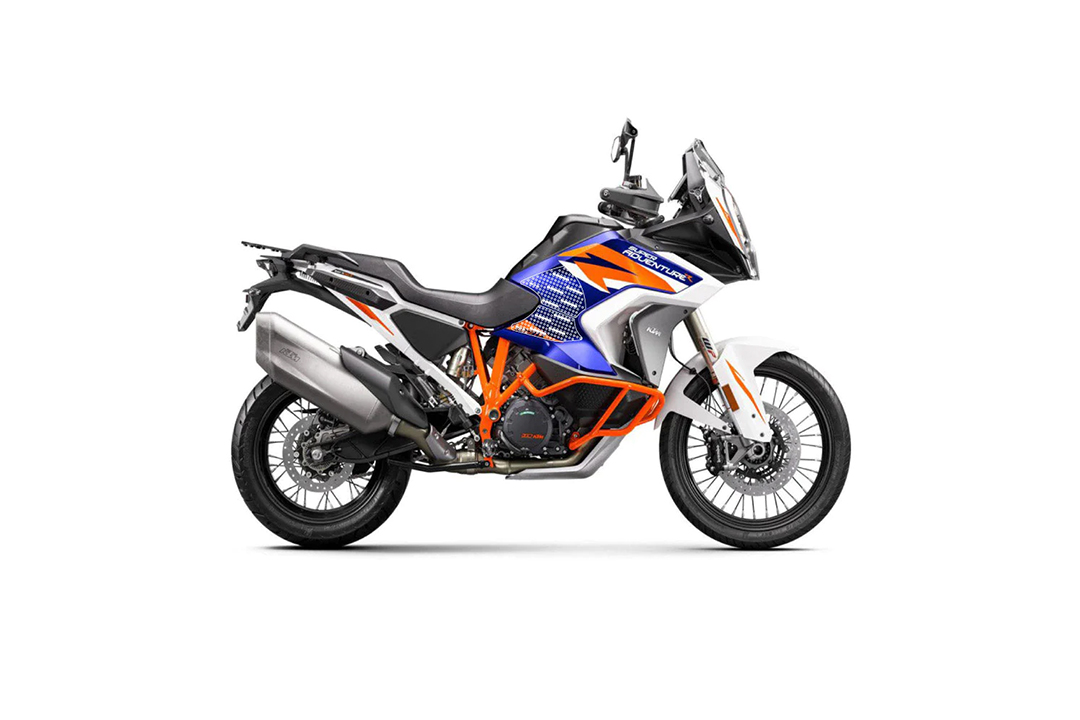 Stompgrip Tank Pad klar, Volcano, Streetbike Tank Kit - Tank Seiten, für KTM 1290 Super Adventure S/R Typ: KTM V2 Adventure EURO5, Baujahr 2021-2022
