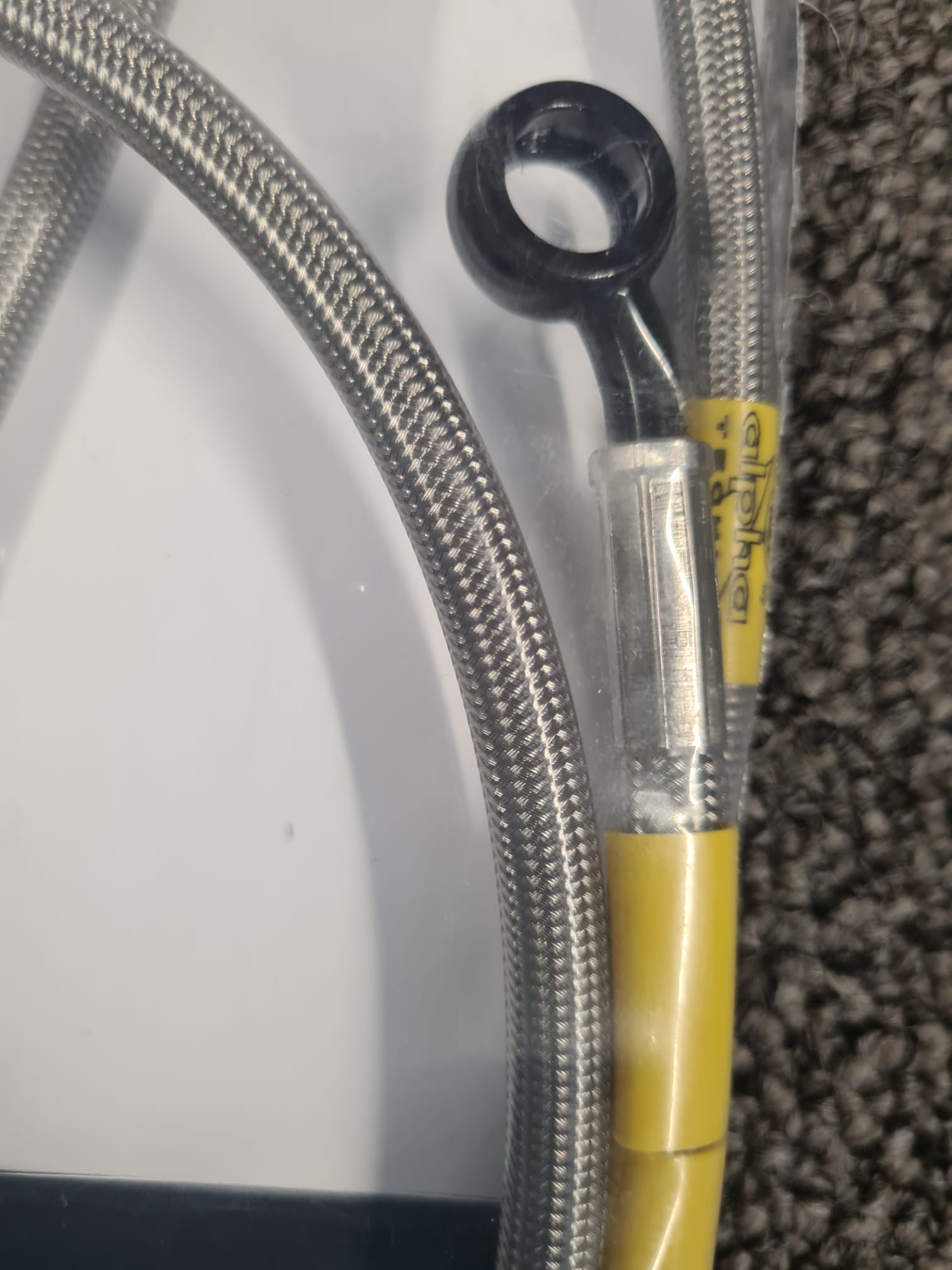HEL Stahlflexleitung vorne und hinten Verlegeart OEM für Aprilia Shiver SL750 2009 - , Edelstahl
