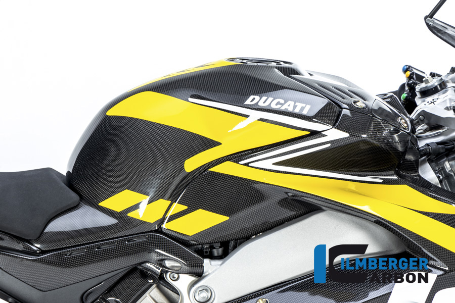 Ilmberger Carbon Verkleidungsseitenteil rechts Racing, glänzend, Ducati Panigale V4, V4S, V4R 2019-