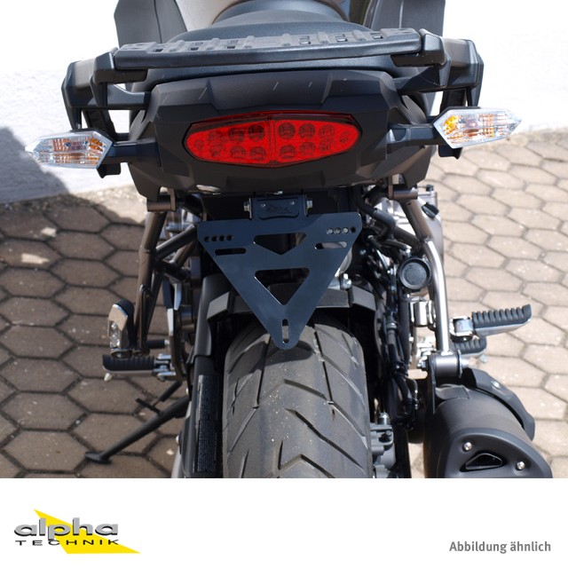 alpha Technik Kennzeichenhalter  für Kawasaki Versys1000; Typ LZT00A/B; Modelljahr 2012-2016