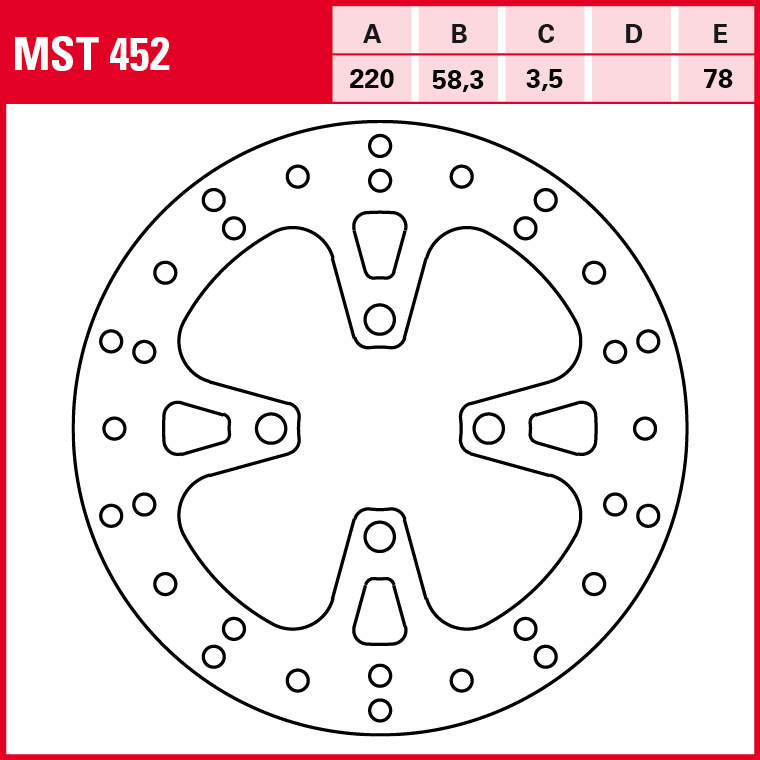 TRW Bremsscheibe Allround starr MST452