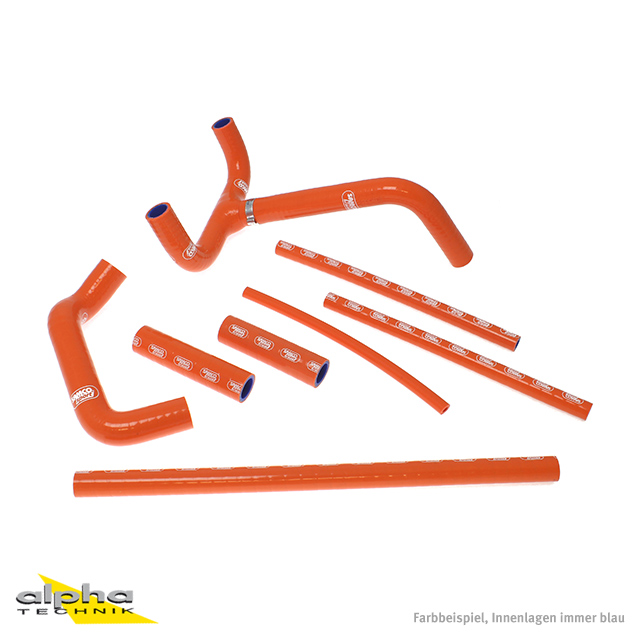 SAMCO SPORT Siliconschlauch Kit orange für KTM 625 SMC 640 LC4 Supermoto 640 Enduro 660 LC4 1994-2010