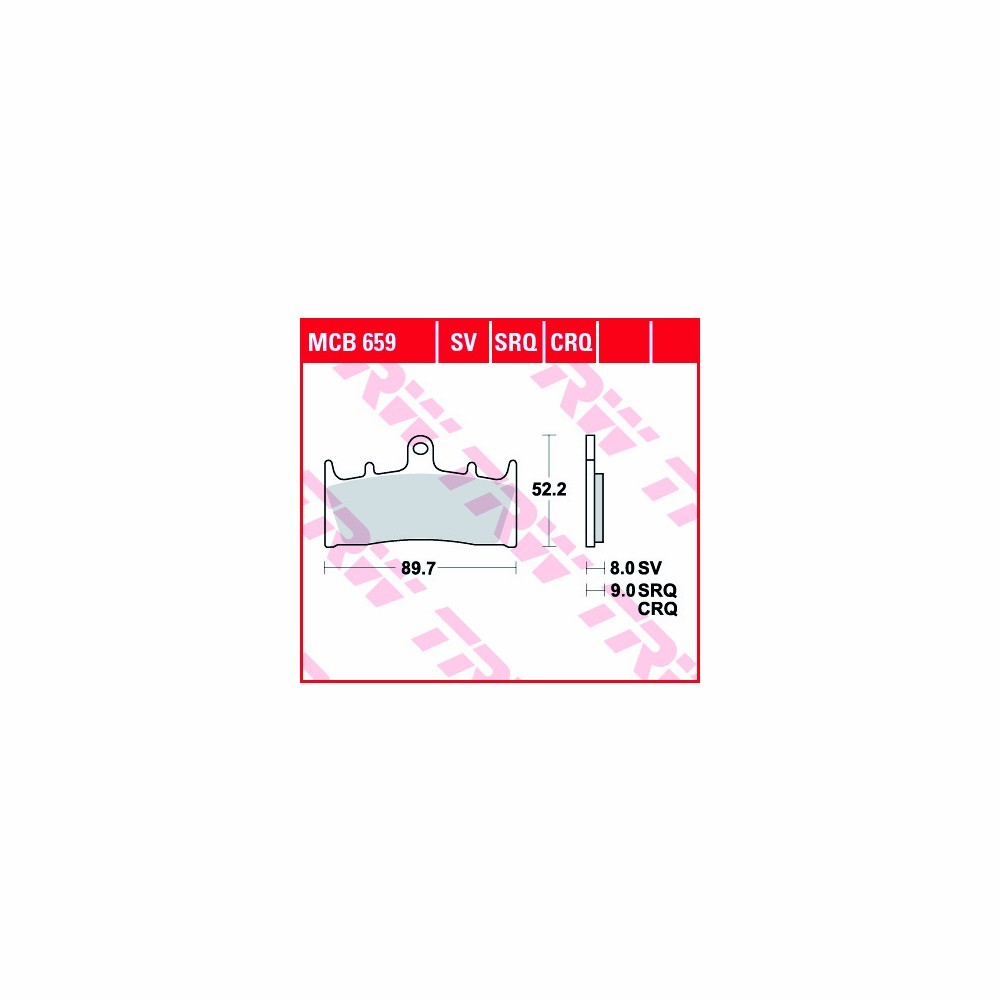 TRW Bremsbelagsatz Sinter Street MCB659SV vorne