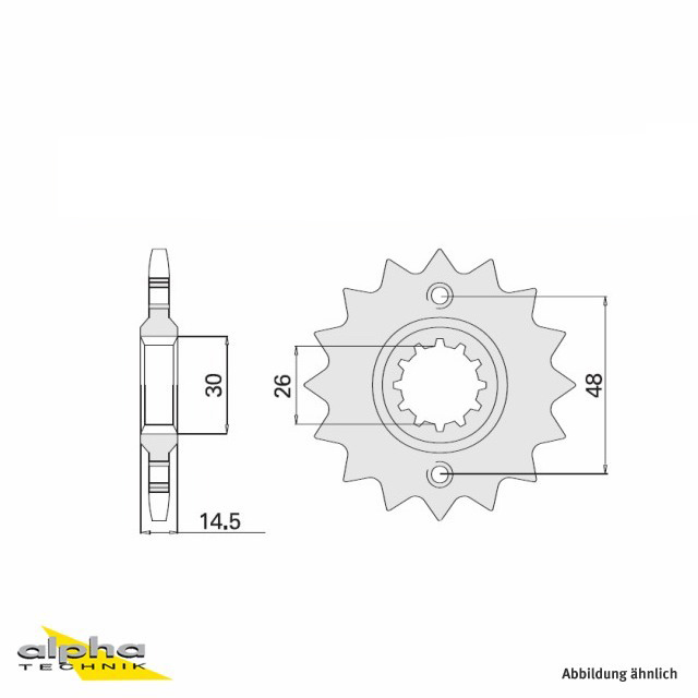 Ritzel, 17 Zähne, Teilung 530