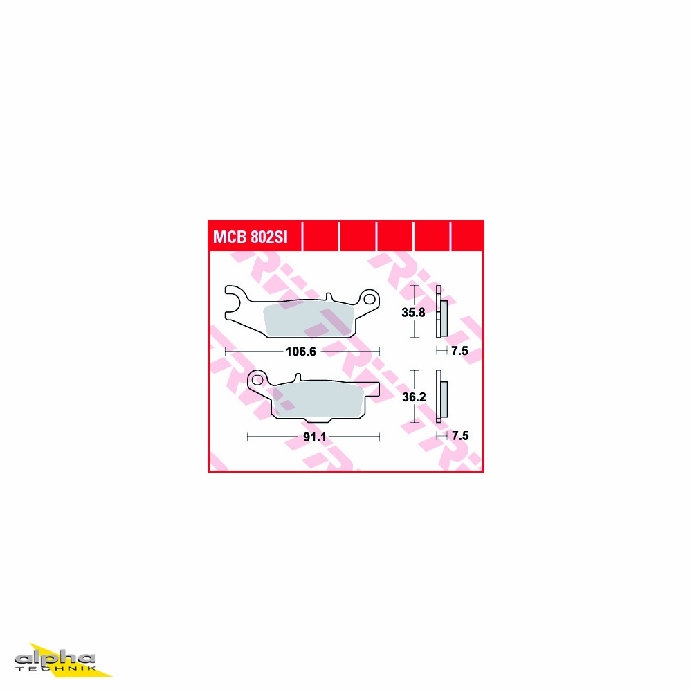 TRW Bremsbelagsatz Sinter Offroad MCB802SI vorne