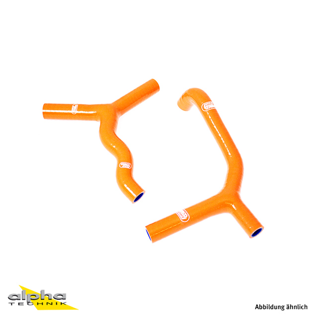 SAMCO SPORT Siliconschlauch Kit orange für KTM SX85 SX105 Modelljahr 2003-2012