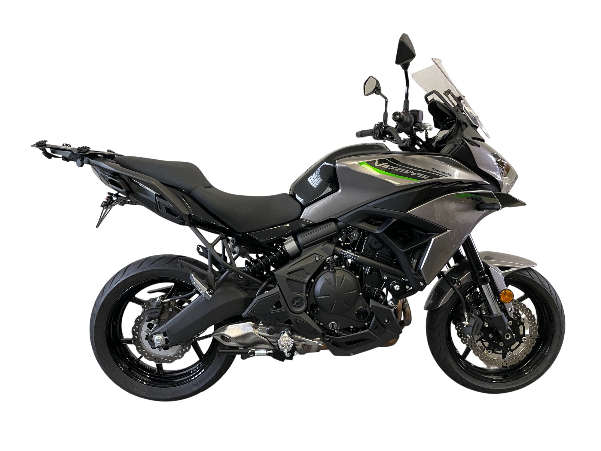 alpha Technik Kennzeichenhalter Edelstahl schwarz für Kawasaki Versys 650 ab 2015-