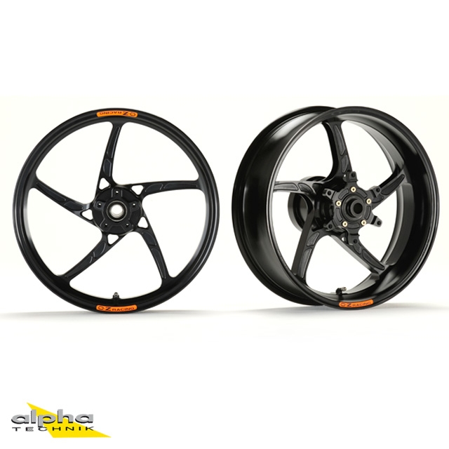 OZ Piega Aluminium hinten in schwarz glänzend für Suzuki GSX-R600, C3, 2011-2018 und GSX-R750, C4, 2011-2018