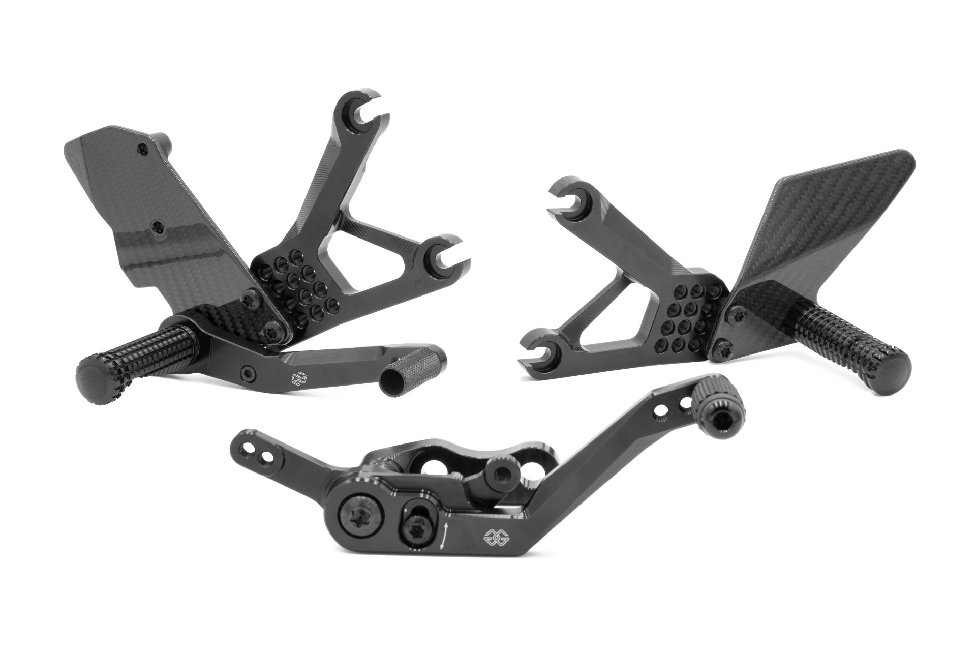 GILLES AS31GT3 Fußrastenanlage schwarz für Yamaha YZF-R1 und YZF-R1 M, 2015-2024