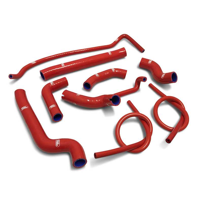 SAMCO SPORT Siliconschlauch Kit 9 teilig rot für Ducati 939 Supersport (S), 2017-2020 und Supersport 950 (S), 2021-2025