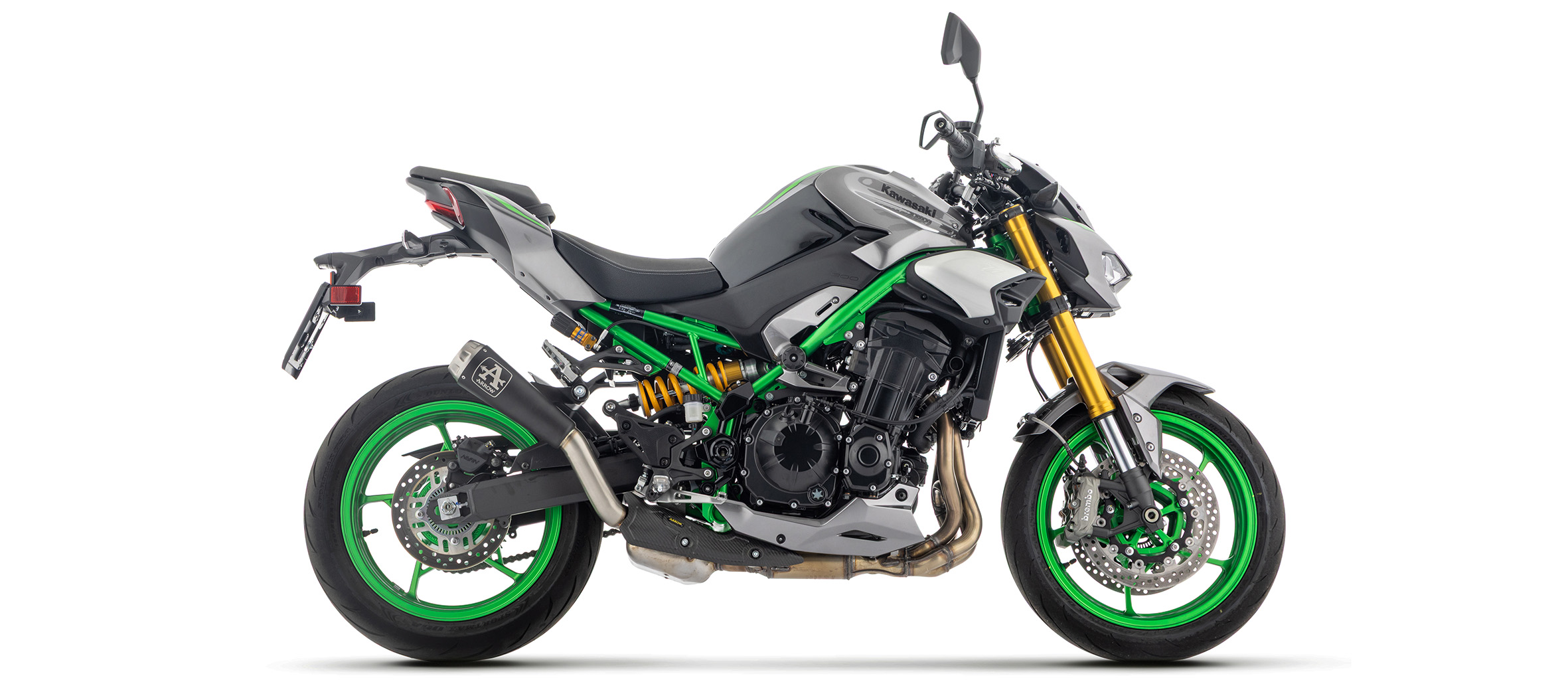 ARROW Auspuff PRO-RACE DARK Edelstahl schwarz für Kawasaki Z900 ab Modelljahr 2025-
