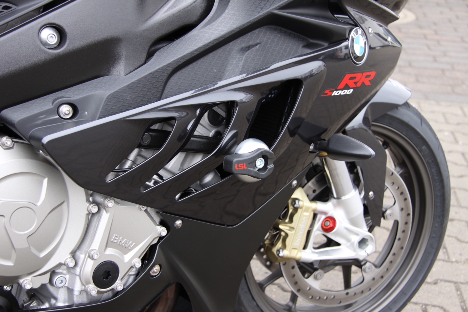 LSL Crash Pad Befestigungskit, für BMW S1000RR 2009-2014, schwarz,