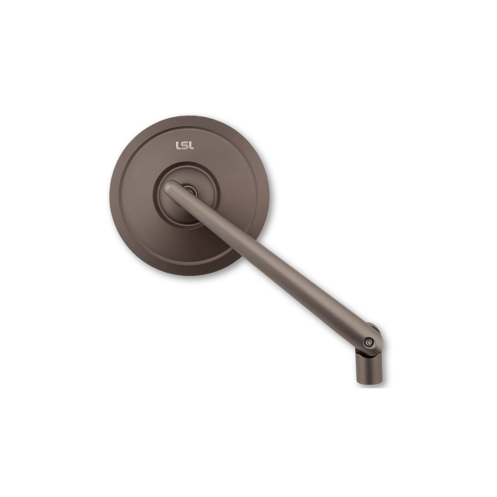 LSL Spiegel RETRO, Lenkerspiegel, titan, mit Straßenzulassung, ECE, mit je einem M10 x 1.25 Rechts- und Linksgewindeadapter