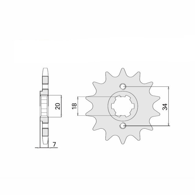 DID Kettensatz mit 520VX3 Kette, Farbe standard, für Honda NSR125F
