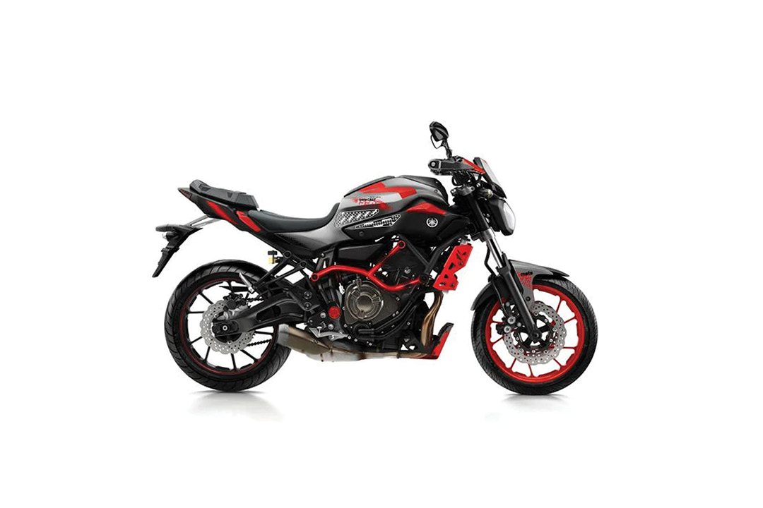 Stompgrip hybrid, Volcano, für Yamaha MT07 (Moto Cage), 2015-2017