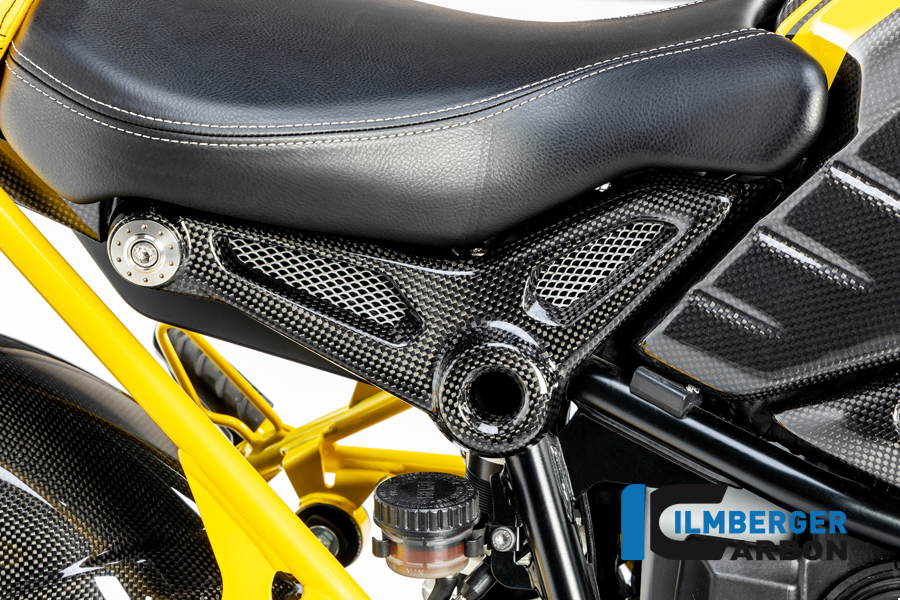 Ilmberger Carbon Abdeckung am Rahmenheck rechts, glänzend, BMW R nineT 2014-2017, R nineT Racer, Scrambler, Urban GS 2016-