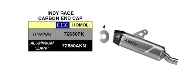 ARROW Auspuff INDY RACE EVO Titan für QJ-Motor SRT 800 Modelljahr 2023-