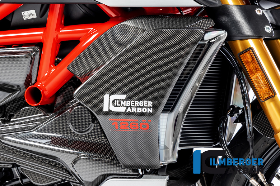 Ilmberger Carbon Wasserkühlerabdeckung rechts, glänzend, Ducati Diavel 1260 , 2019-