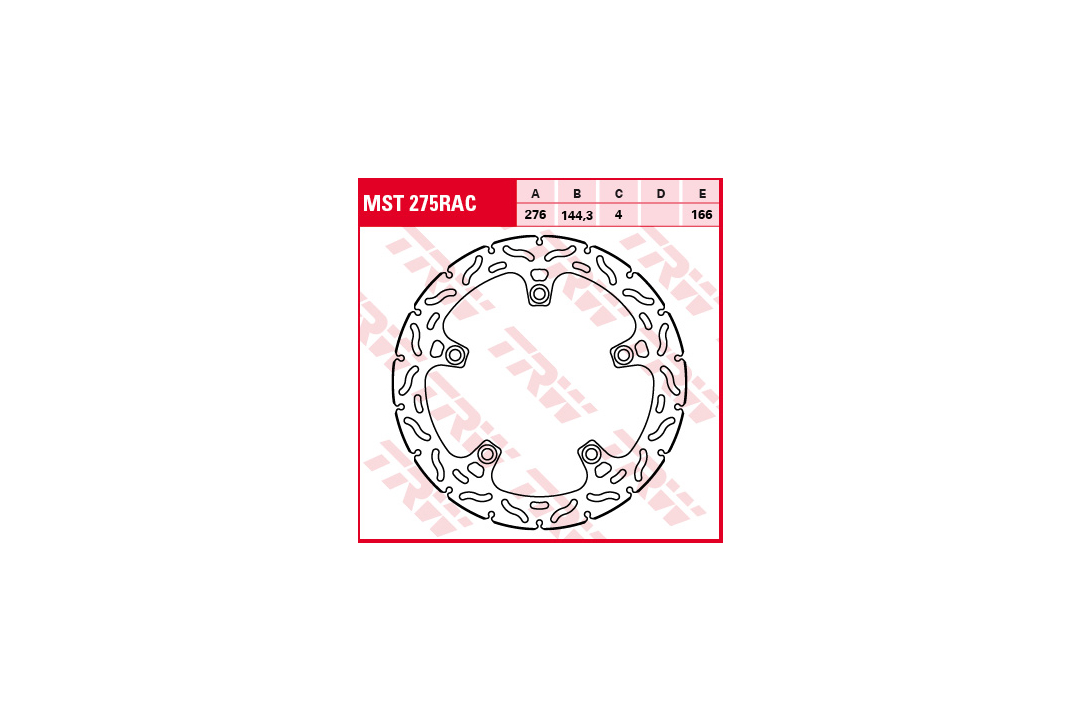 TRW Bremsscheibe Sportiv starr MST275RAC
