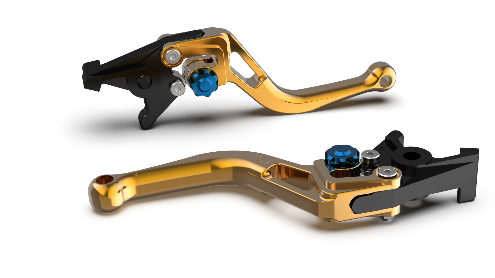 LSL Kupplungshebel BOW L83R, kurz, gold/blau