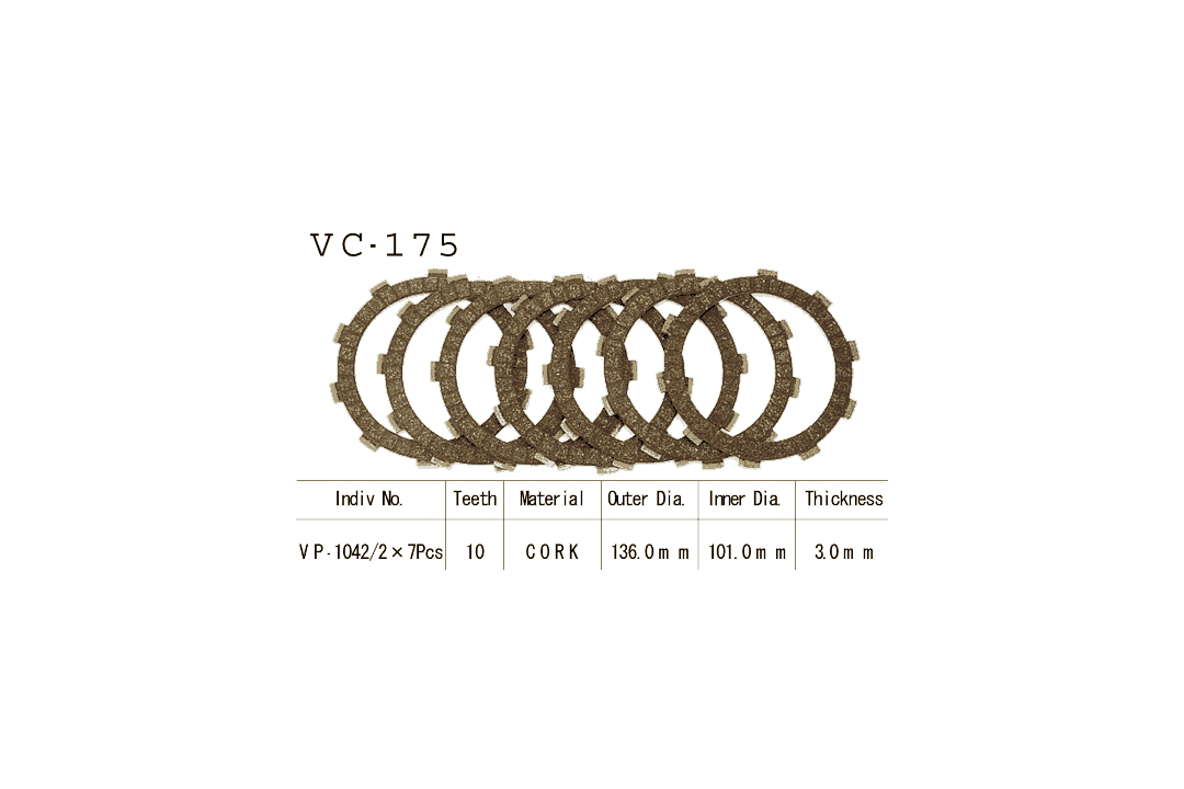 Vesrah Kupplungslamellen-Kit Honda CR125/250R