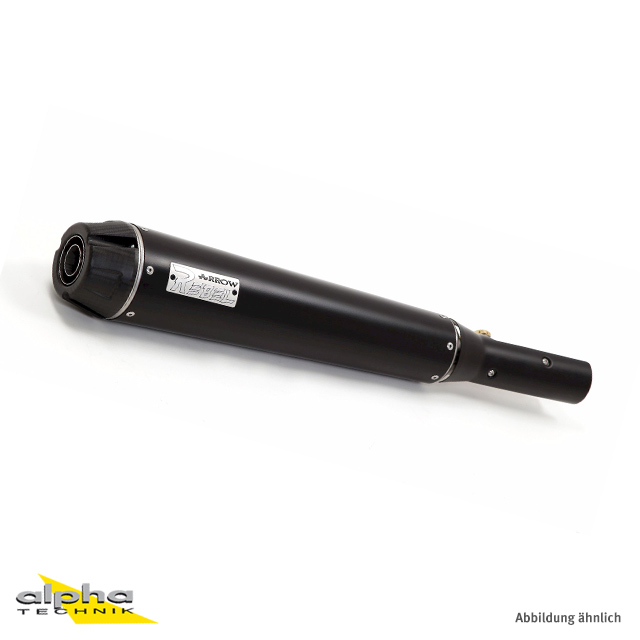 ARROW Auspuff REBEL für Yamaha SCR950 2017-, Edelstahl schwarz (Nur mit ARROW Zwischenrohr)