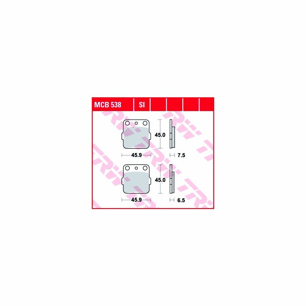 TRW Bremsbelagsatz Allround MCB538 hinten