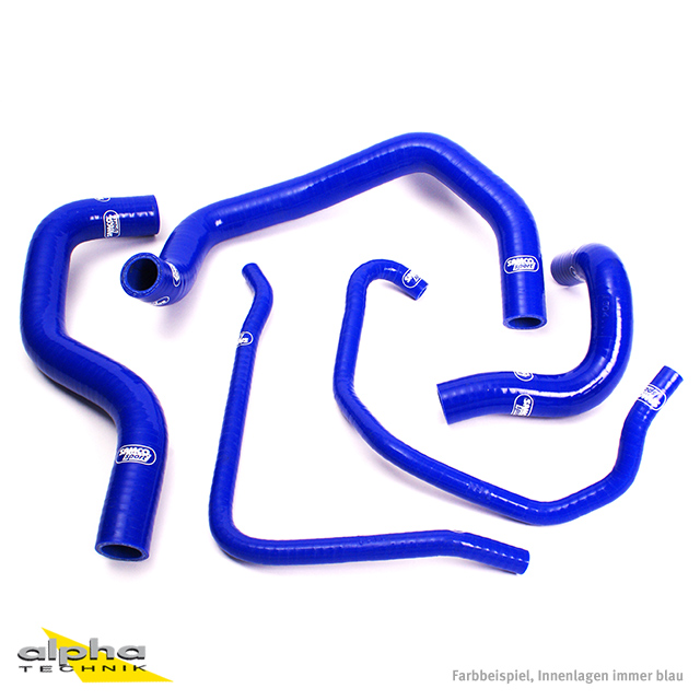 SAMCO SPORT Siliconschlauch Kit blau für Kawasaki ZX6R ZX6RR Modelljahr 2003-2004