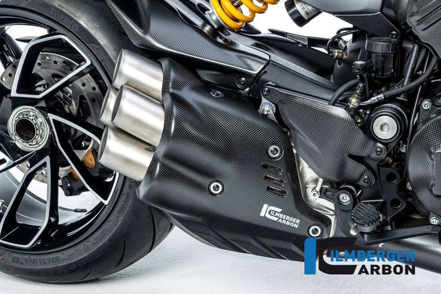Ilmberger Carbon Auspuffhitzeschutz am Endtopf, matt, Ducati Diavel V4 , 2023-