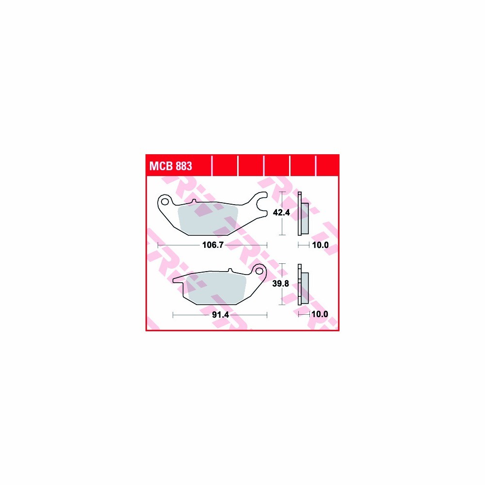 TRW Bremsbelagsatz Allround MCB883 hinten