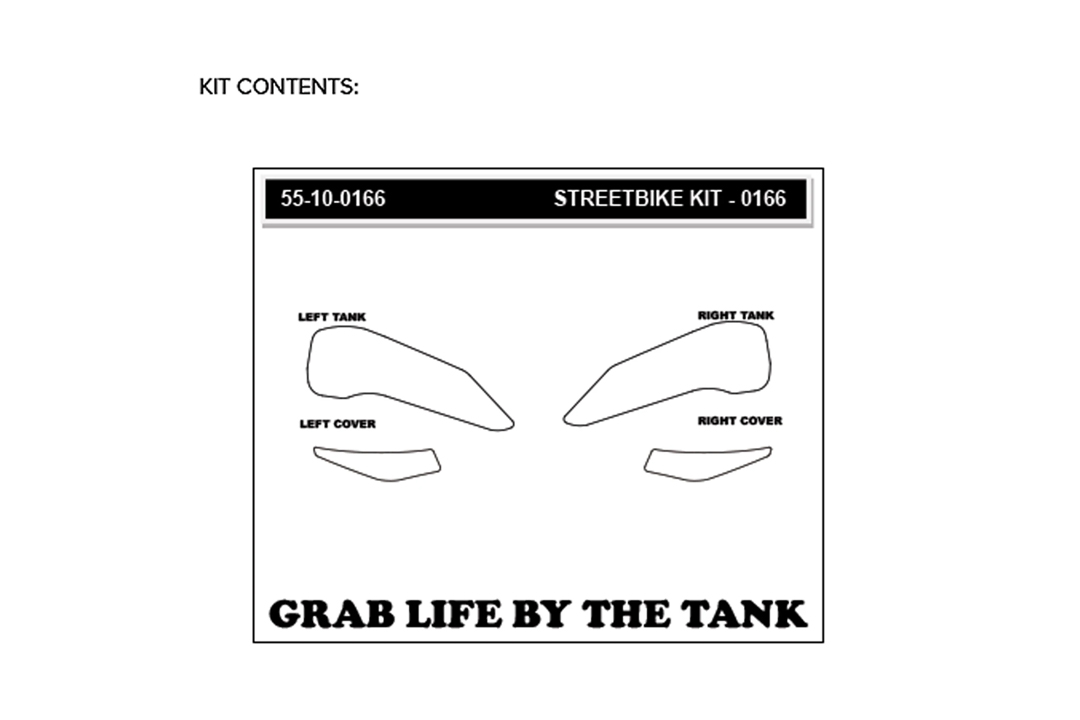 Stompgrip Tank Pad schwarz, Volcano, für Ducati Hypermotard 950, 2019-2025, Hypermotard 950 RVE, 2021-2024, Hypermotard 950 SP, 2019-2025