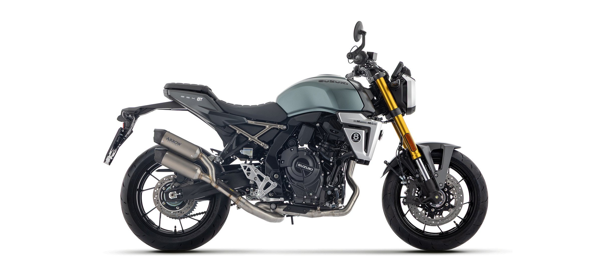 ARROW Auspuff ROUND-SIL Titan für Suzuki GSX-8T, GSX-8TT, 2025-