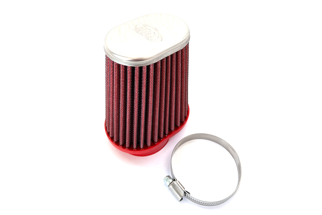 BMC Universal-Sportluftfilter Konisch, 55 mm Durchmesser, 120 mm Länge, rechts, Chromkappe