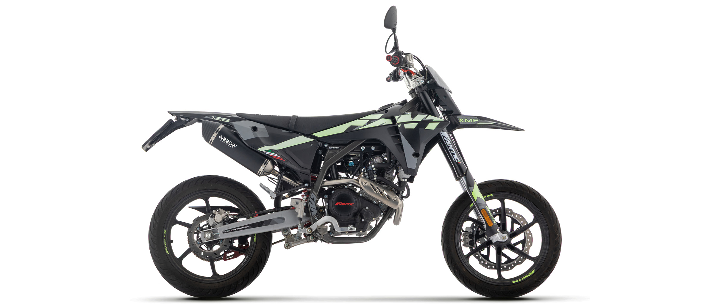 ARROW Auspuff DARK Icon für Fantic XEF / XMF 125 ab Modelljahr 2025-