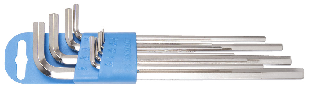 UNIOR Sechskant Stiftschlüssel, lange Ausführung, im Kunststoff-Clip
