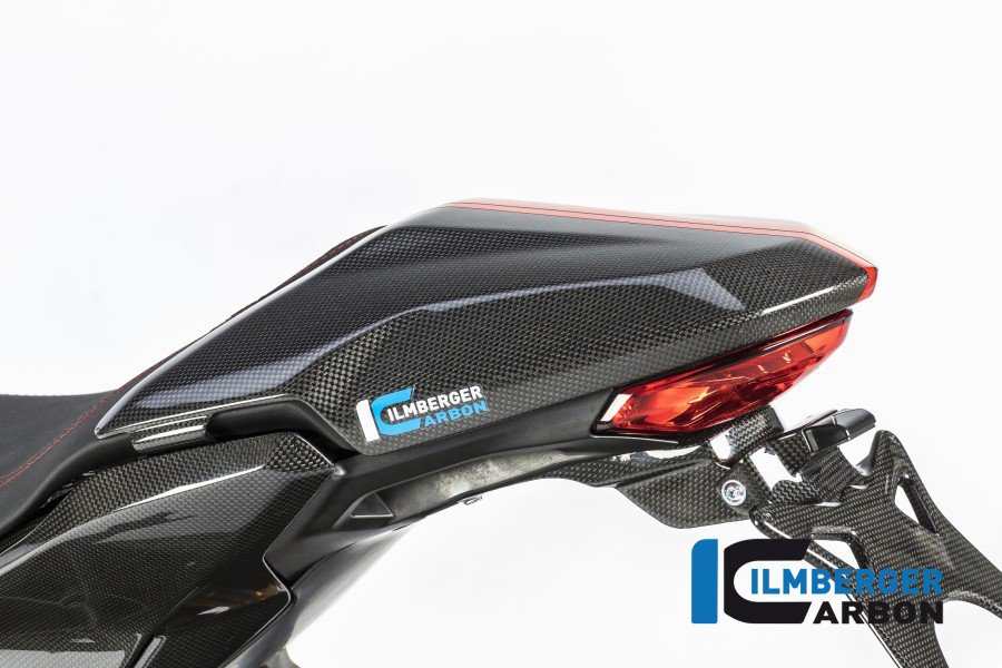 Ilmberger Carbon Sozius Sitzabdeckung glanz, Carbon