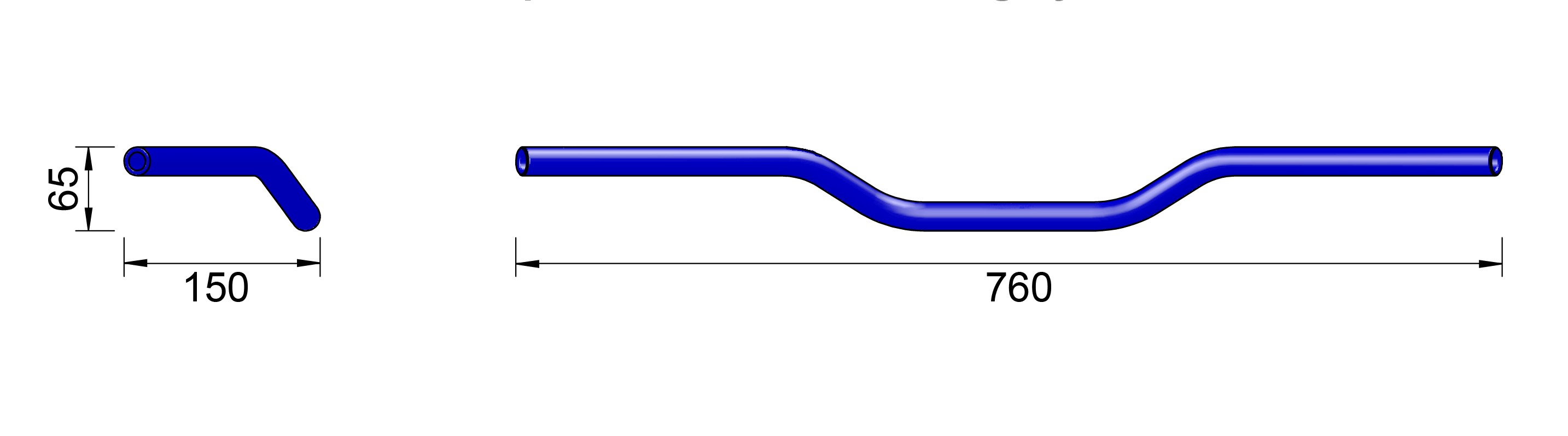 LSL Alu-Lenker Superbike A01, 7/8 Zoll, silber